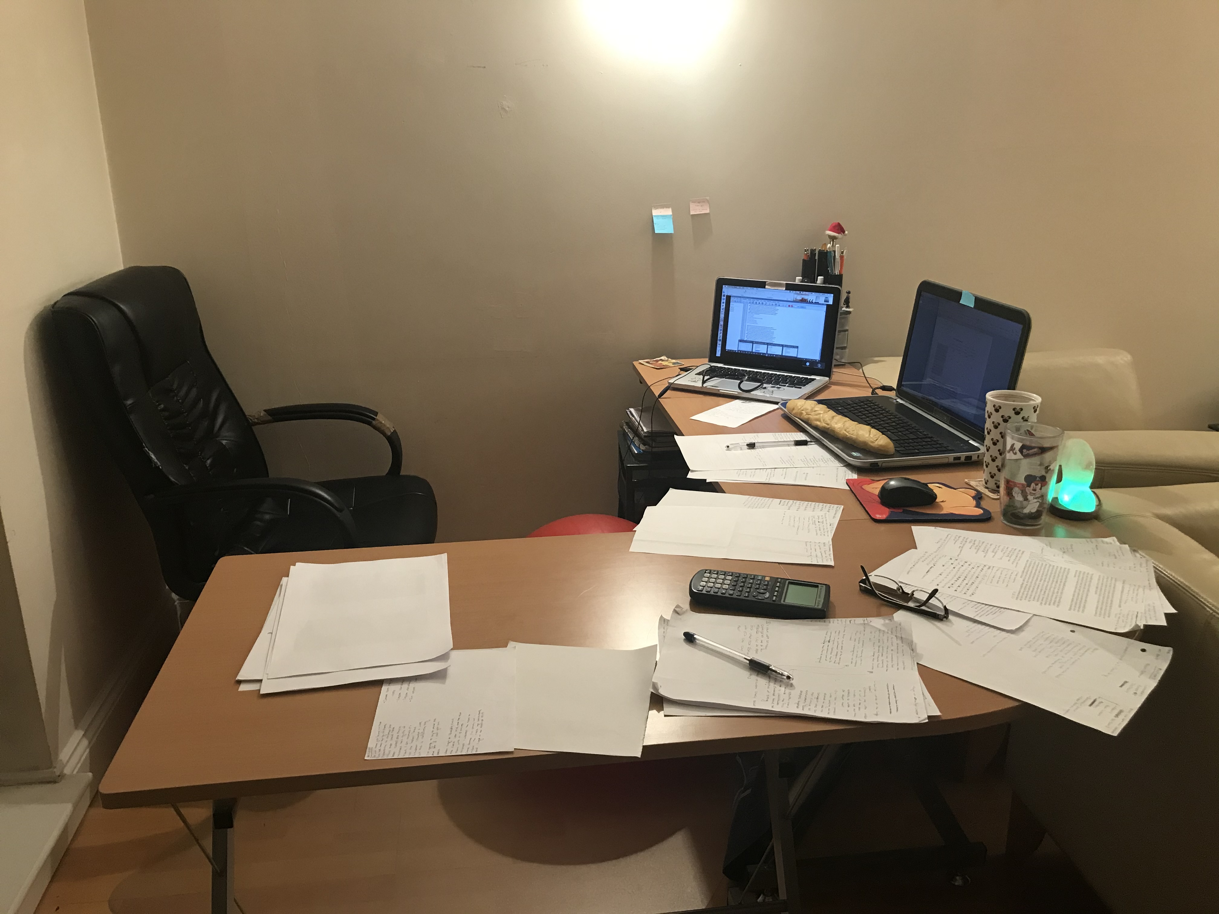 PhD research workspace.